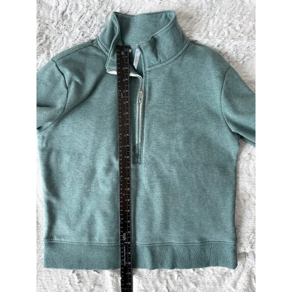 Travis Mathew Women's S Sage Green Quarter Zip Pullover Golf Athletic Chic